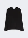 Max Mara Viscose Mesh T-shirt In Black