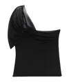 Max Mara Bellico Viscose Blend Top In Black