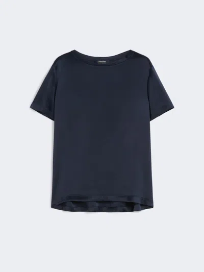 Max Mara Mmlotre Short-sleeve Top In Blue