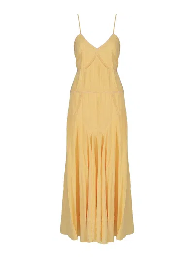 Max Mara Viscose Slip Dress In Light Orange