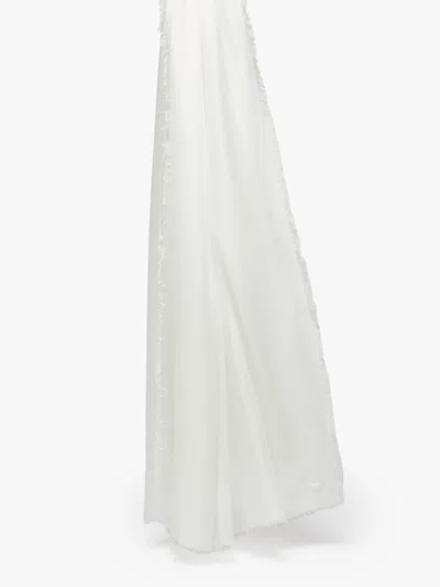 Max Mara Viscose Stole In White