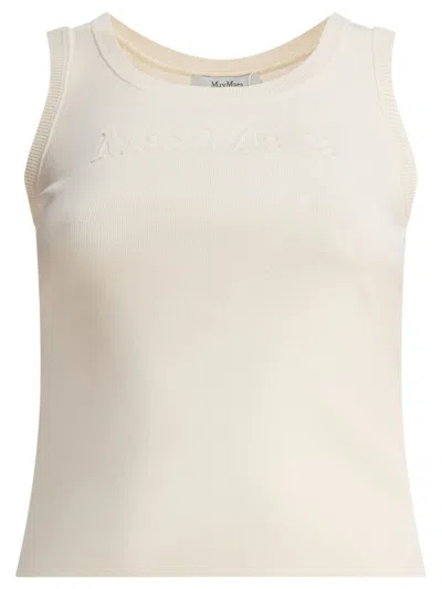 Max Mara Viscose Tank Top In White