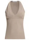 Max Mara Halterneck Fitted Silhouette Tops With Seam Detailing
