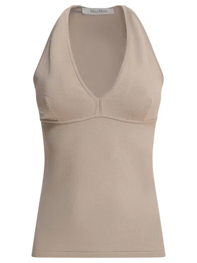 Max Mara Viscose Top In Neutral