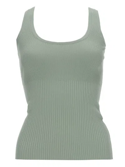 Max Mara Viscose Tops. In Green