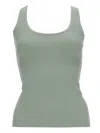 Max Mara Viscose Tops. In Green