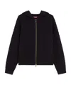 Max Mara Viscose Yarn Bomber Jacket In Black