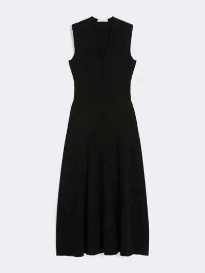 Max Mara Viscose Yarn Dress In Black