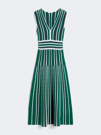 Max Mara Viscose Yarn Dress In Green
