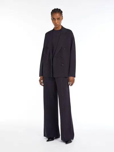 Max Mara Viscose Yarn Jumper In Black