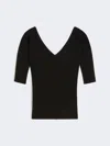 Max Mara Viscose Yarn Sweater In Black