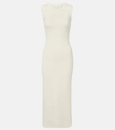 Max Mara Visiera Crêpe Midi Dress In White