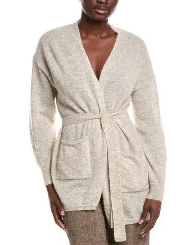 Max Mara Visino Mohair-blend Cardigan In Tan