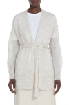 Max Mara Hooded Wool Wrap Cardigan In Beige