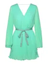 Max Mara Visita Green Polyester Dress In Green