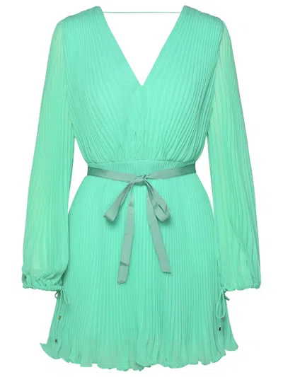 MAX MARA MAX MARA 'VISITA' GREEN POLYESTER DRESS