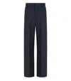 Max Mara Straight High Waisted Trousers In Blue
