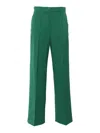 Max Mara Visivo Green Long Trouser In Green