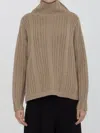 Max Mara Vitalba Sweater In Virgin Wool And Cashmere In Beige