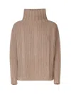Max Mara Vitalba Sweater In Virgin Wool And Cashmere In Marrone
