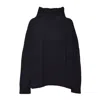 Max Mara Vitalba Turtleneck Sweater In Black Wool And Cashmere In Black