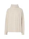 Max Mara Wool And Cashmere Turtleneck Jumper In Beige
