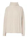 Max Mara Wool And Cashmere Turtleneck Jumper In Beige
