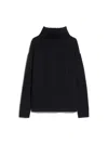 Max Mara Vitalba Wool And Cashmere Polo-neck Jumper In Blu Marino