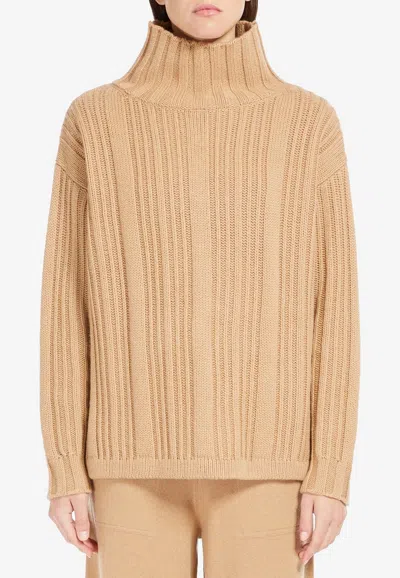MAX MARA VITALBA WOOL-BLEND TURTLENECK SWEATER