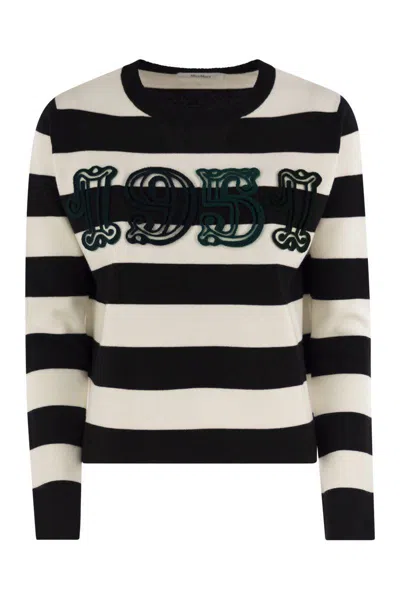MAX MARA MAX MARA VITERBO - WOOL SWEATER WITH EMBROIDERY