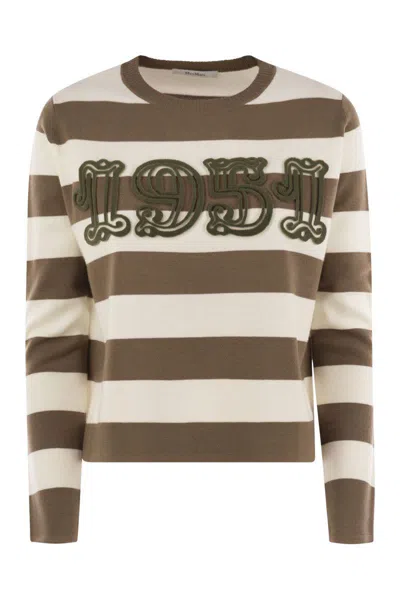 MAX MARA MAX MARA VITERBO - WOOL SWEATER WITH EMBROIDERY