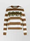 Max Mara 'viterbo' Crew Neck Striped Sweater In Neutral