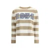 Max Mara Viterbo Round Neck Sweater In Neutral