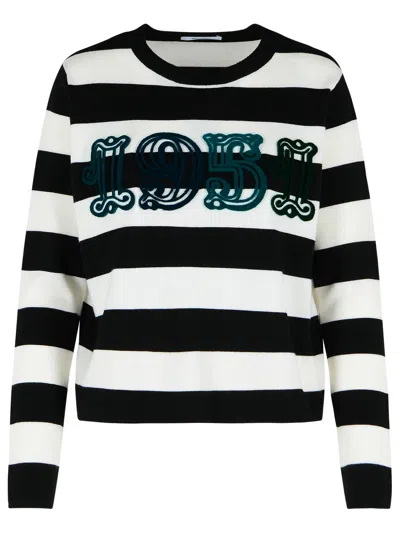 MAX MARA MAX MARA 'VITERBO' TWO-TONE VIRGIN WOOL SWEATER WOMEN