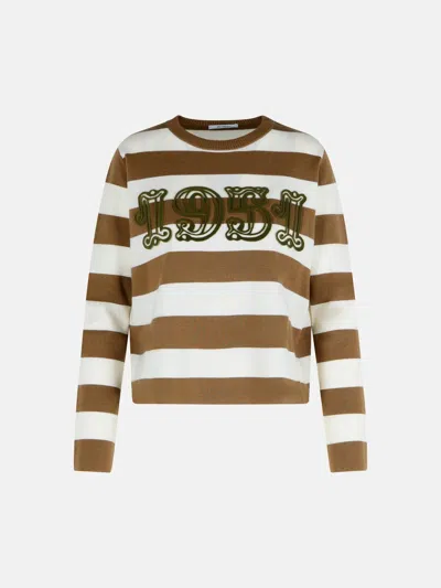 Max Mara 'viterbo' Virgin Wool Hazelnut Sweater