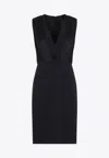 Max Mara Pianoforte Vittor Midi Dress In Navy