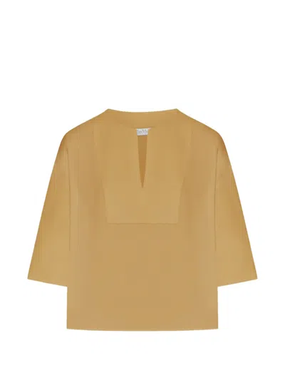 Max Mara V-neck Blouse In Neutral