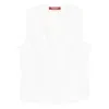 Max Mara V-neck Button Vest In White