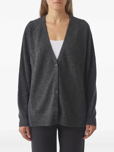 Max Mara V-neck Button-up Cardigan In Grey