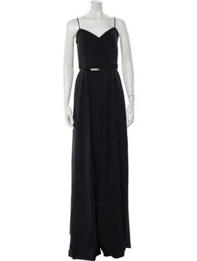 Pre-owned Max Mara V-neck Jumpsuit In Black