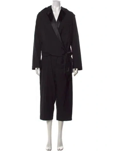 Pre-owned Max Mara V-neck Jumpsuit In Black