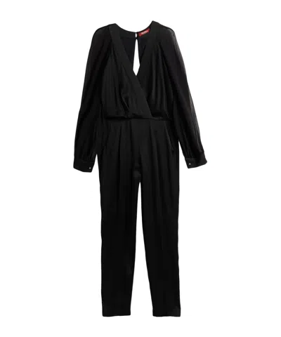Max Mara V-neck Jumpsuit In Black
