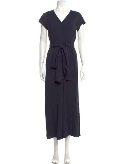 Pre-owned Max Mara V-neck Jumpsuit In Blue
