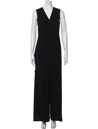 Pre-owned Max Mara V-neck Jumpsuit In Blue