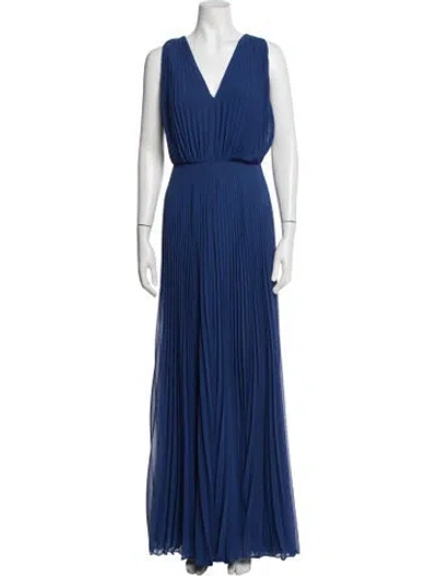 Pre-owned Max Mara V-neck Jumpsuit In Blue
