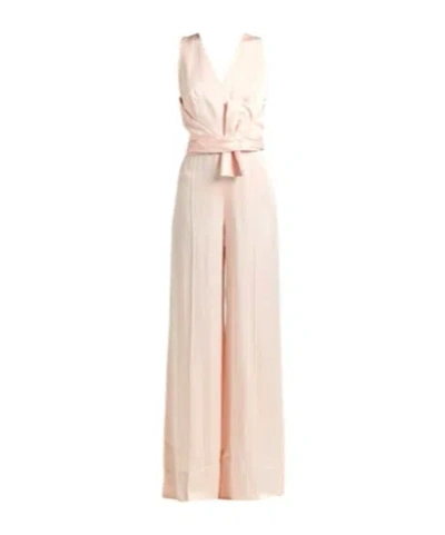 Max Mara V-neck Jumpsuit In Pink