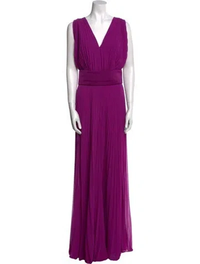 Pre-owned Max Mara V-neck Jumpsuit W/ Tags In Purple