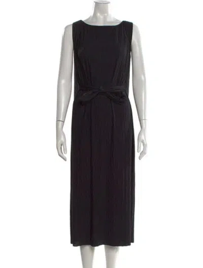 Pre-owned Max Mara V-neck Long Dress In Black