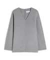 Max Mara Wool Broadcloth Blouse In Blue