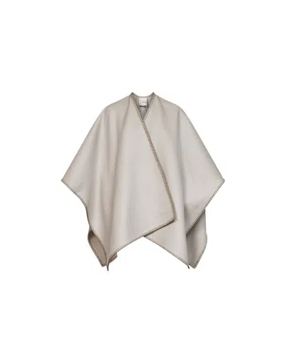 Max Mara V-neck Mid-length Sleeve Shawl In Neutral
